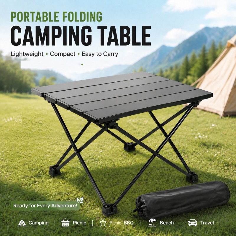 Camping Cooking Equipment - Lightweight Portable Foldable Camping Table Foldable