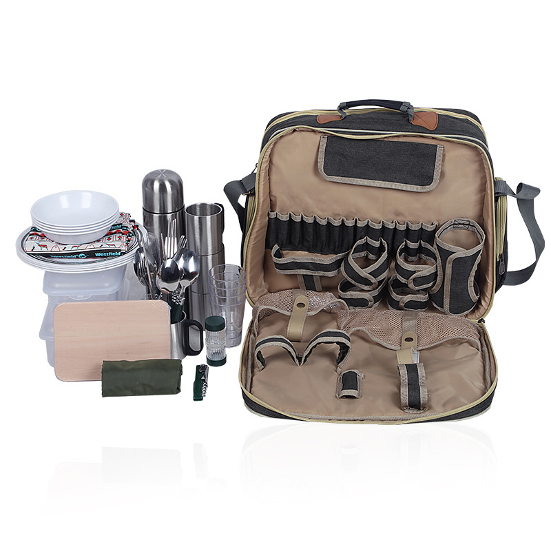 Portable Luxury Camping Picnic - Camping Cooking Set For 4 recension och pris