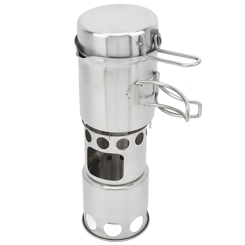 Stainless Steel Camping Cookwa - Camping Cooking Pot With Lid recension och pris