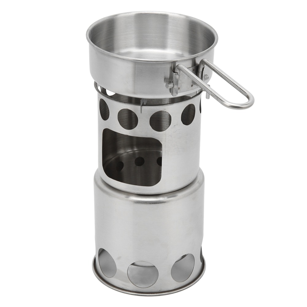Stainless Steel Camping Cookwa - Camping Cooking Pot With Lid recension och pris