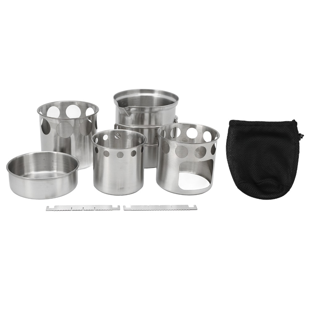 Stainless Steel Camping Cookwa - Camping Cooking Pot With Lid recension och pris