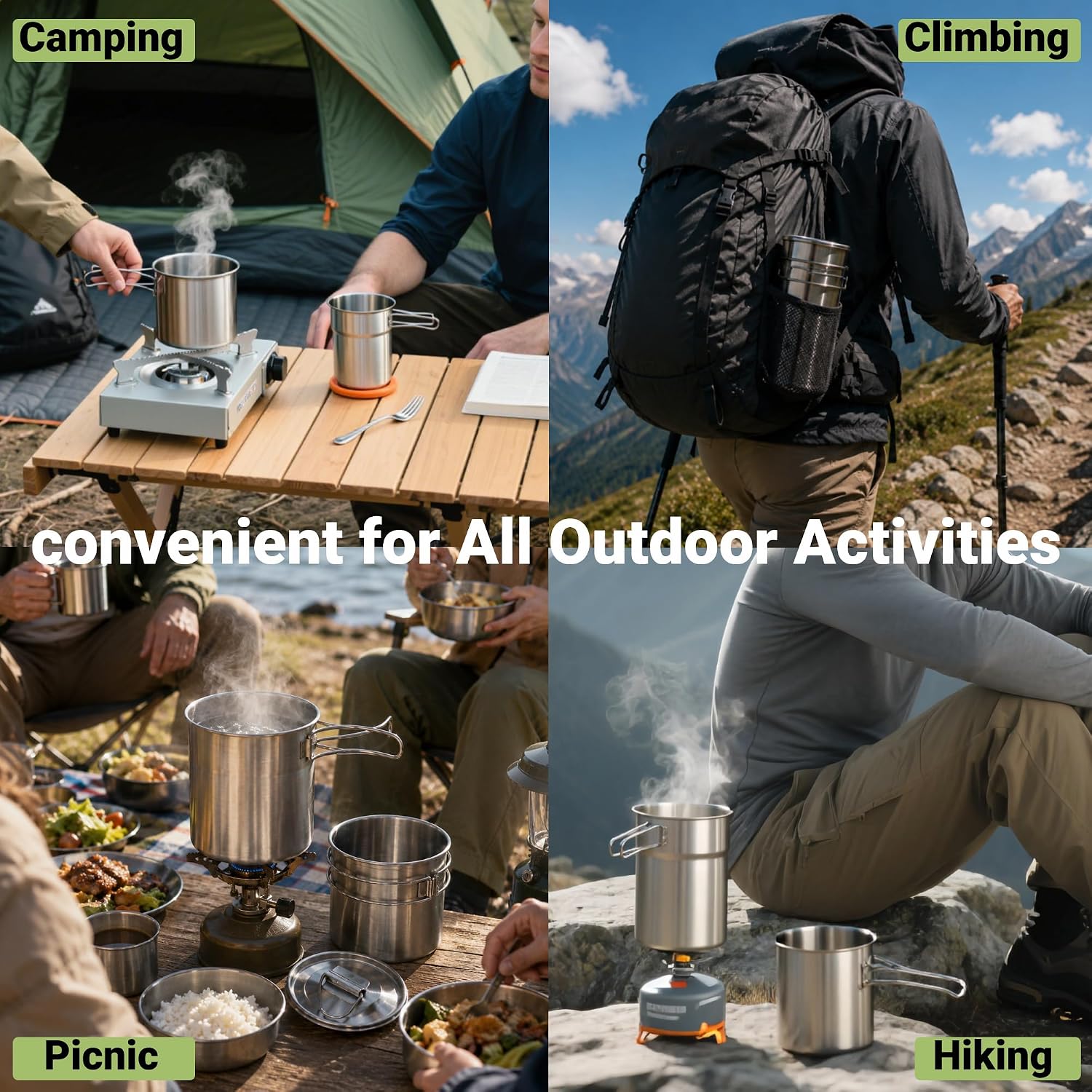 Foldable Camping Cups Mugs Cam - Camping Cooking Equipment recension och pris