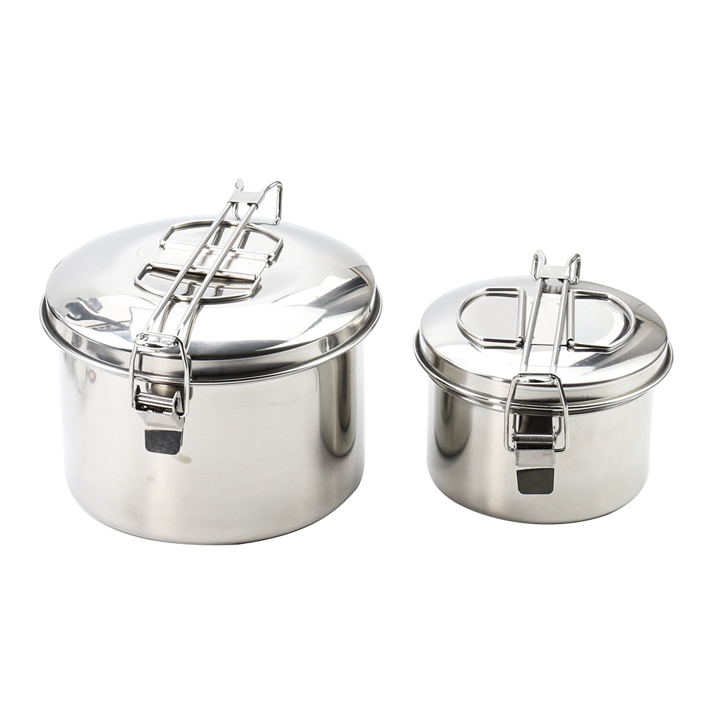 Stainless Steel Camping Hangin - Camping Cooking Pot With Lid recension och pris