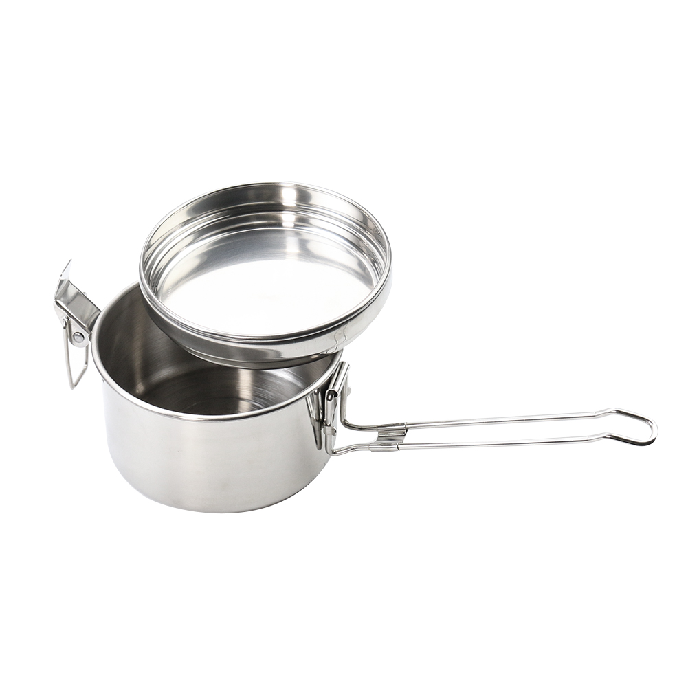 Stainless Steel Camping Hangin - Camping Cooking Pot With Lid recension och pris