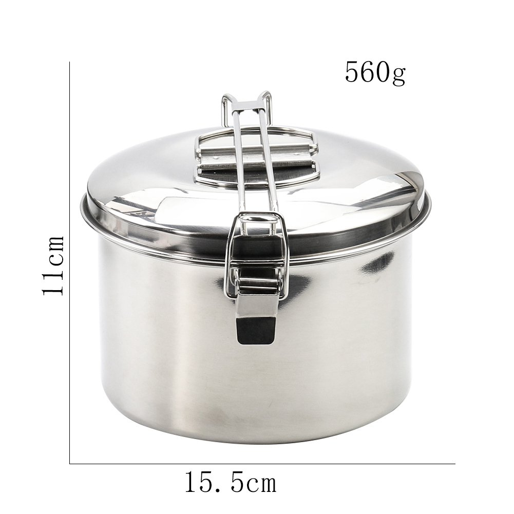 Stainless Steel Camping Hangin - Camping Cooking Pot With Lid recension och pris