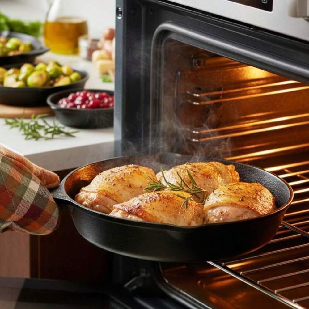 4-Piece Cast Iron Cookware Set - Camping Cooking Set For 4 recension och pris