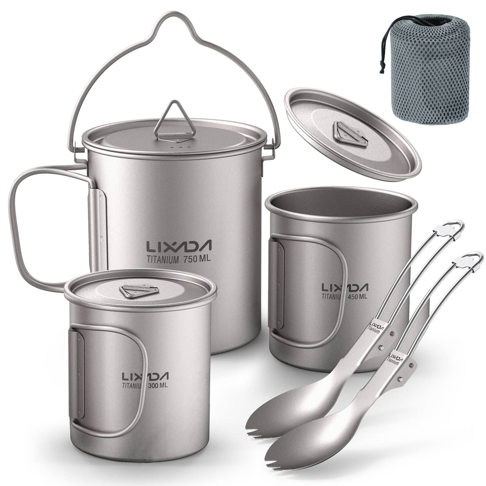 Ultralight 300ml/750ml Titaniu - Camping Cooking Cup recension och pris