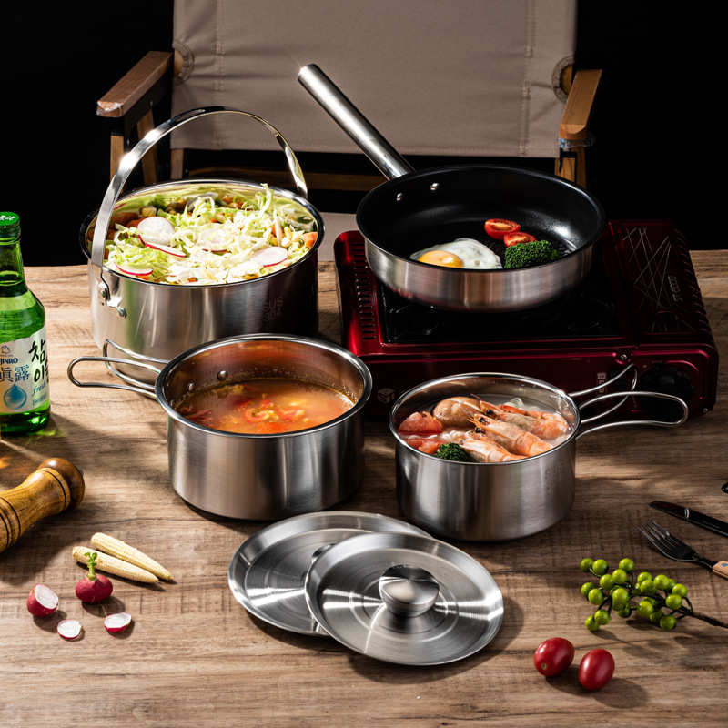 Portable Camping Picnic Cookwa - Camping Cooking Set For 4 recension och pris