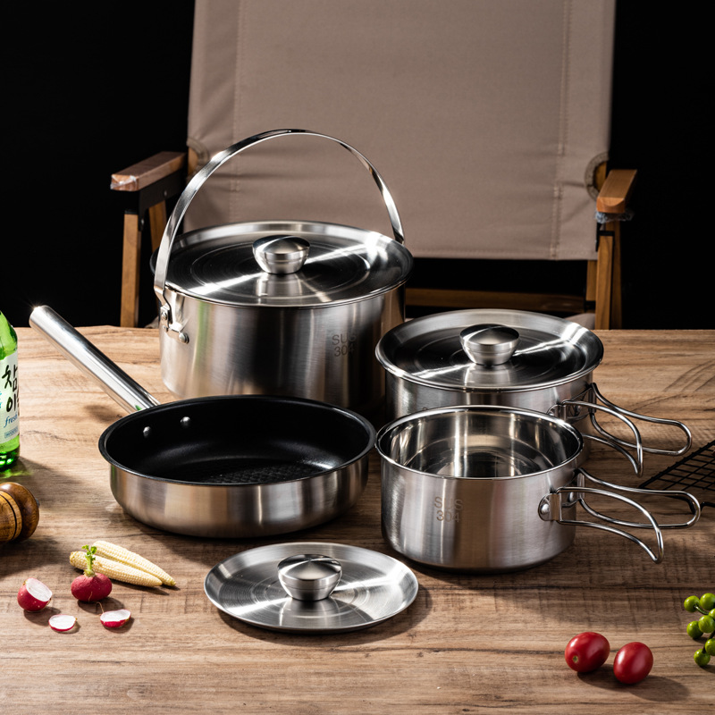 Portable Camping Picnic Cookwa - Camping Cooking Set For 4 recension och pris