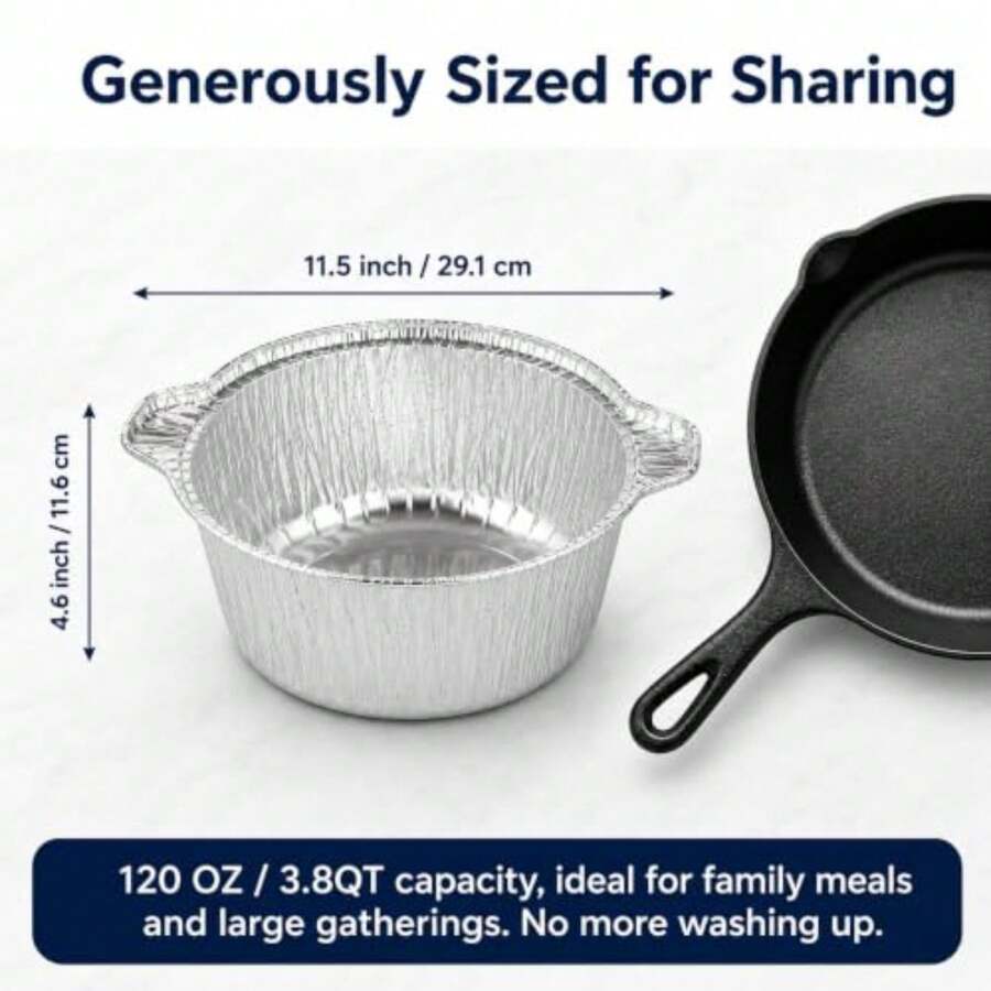 12 Pack Disposable Pot With Li - Camping Cooking Pot With Lid recension och pris