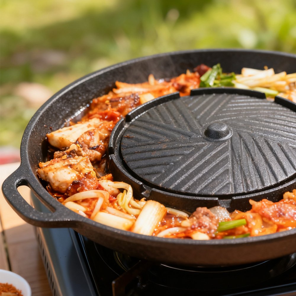 KOSUN Korean BBQ Grill Pan 2 i - Camping Cooking Equipment recension och pris