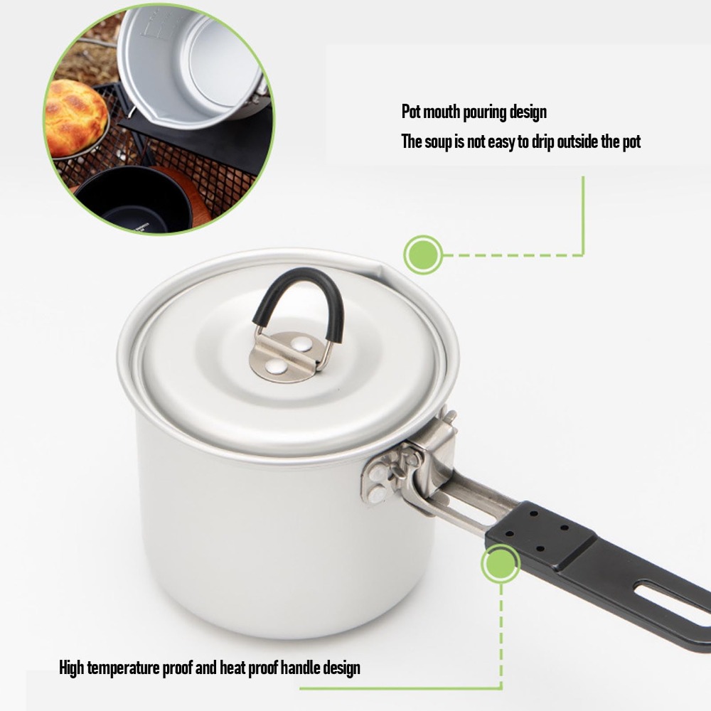 Camping Cooking Pot, 770ml Por - Camping Cooking Pot With Lid recension och pris