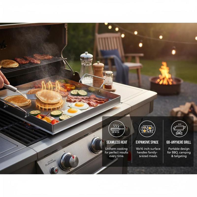 Universal Flat Top Griddle 18x - Camping Cooking Equipment recension och pris