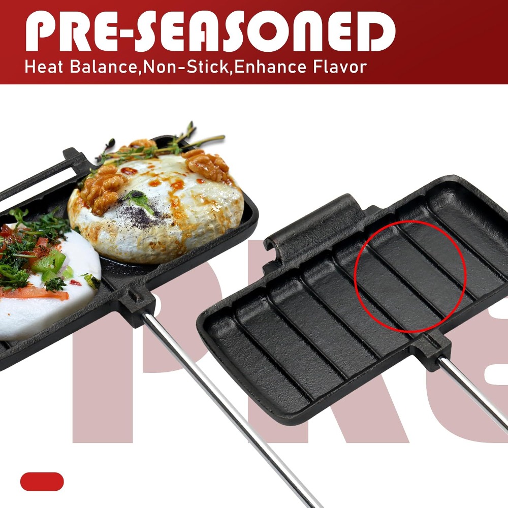 Double Pie Irons for Camping C - Camping Cooking Cast Iron recension och pris