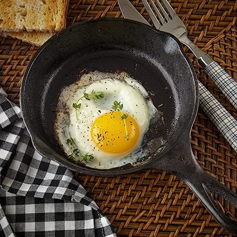 6 Inch Cast Iron Skillet, Fryi - Camping Cooking Cast Iron recension och pris
