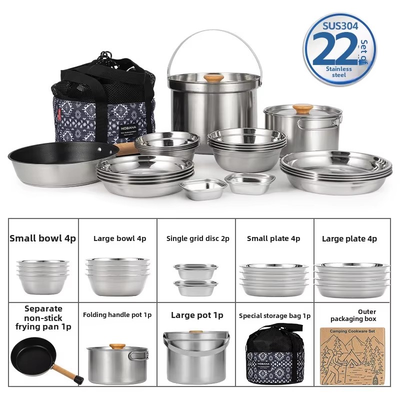 NOBANA Newest Outdoor Stainles - Camping Cooking Cup recension och pris