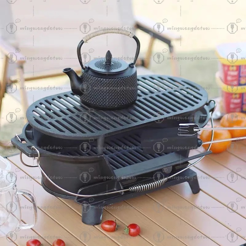 Cast Iron Charcoal Grill Non C - Camping Cooking Cast Iron recension och pris