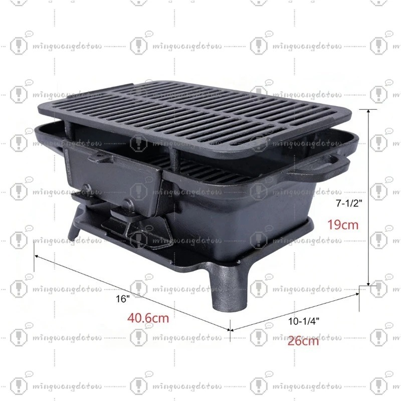 Cast Iron Charcoal Grill Non C - Camping Cooking Cast Iron recension och pris