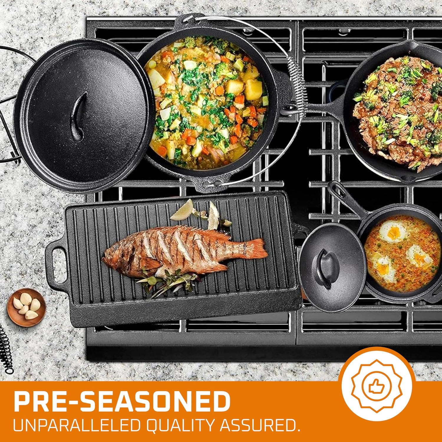 Camping Cooking Set Of 7. Pre  - Camping Cooking Pot With Lid recension och pris