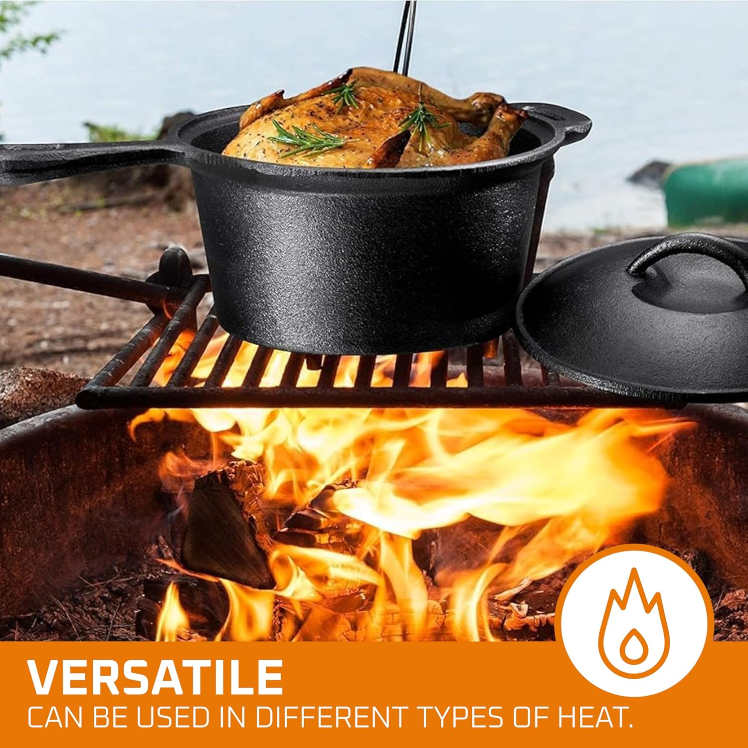 Camping Cooking Set Of 7. Pre  - Camping Cooking Pot With Lid recension och pris