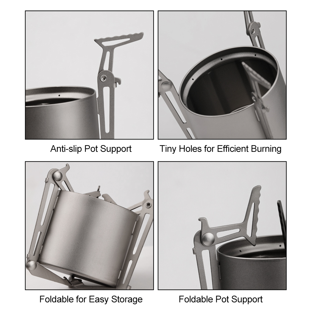 TOMSHOO Ti Alcohol Stove and L - Camping Cooking Pot With Lid recension och pris