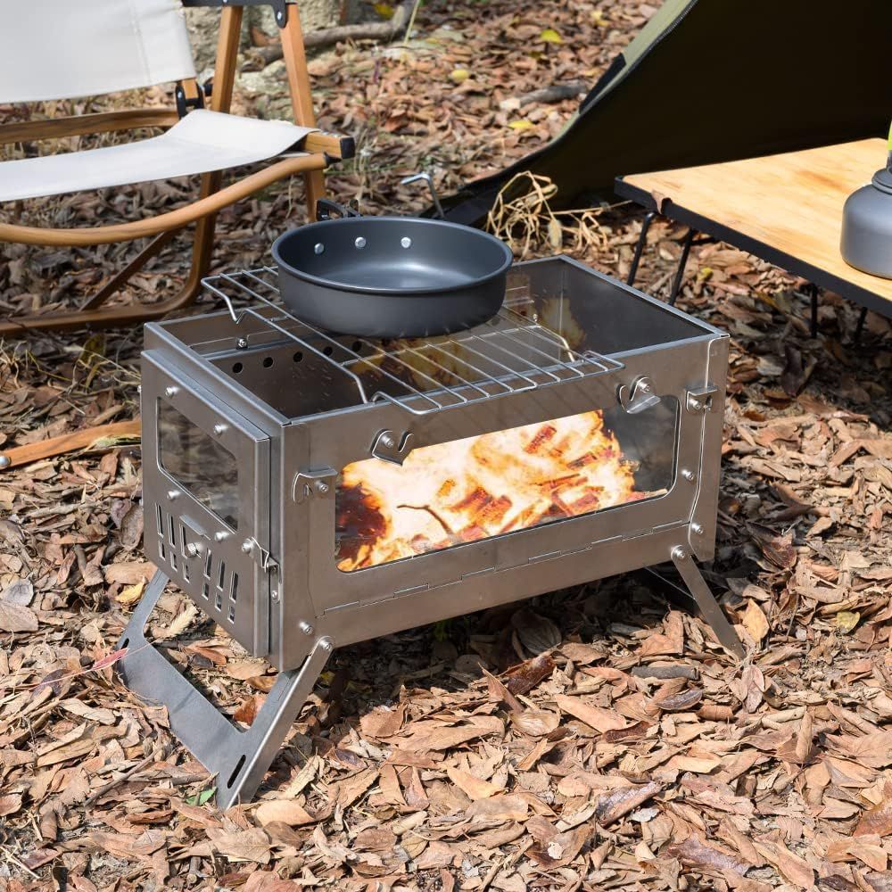 Stainless Steel Portable Tent  - Camping Cooking Cast Iron recension och pris